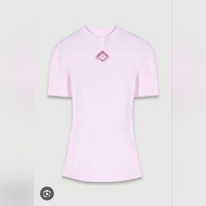 Maje Pink Ribbed Women's Top Size 0